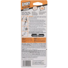 Gorilla 2 Part Epoxy, Clear Epoxy, 0.85 Ounce Syringe (Pack of 1) – 5 Minute Set