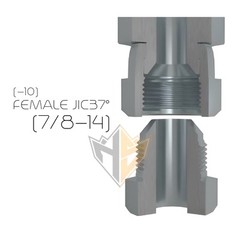 1/2″ Hydraulic Hose Assembly with 5/8 FEMALE JIC 37° Ends, #10 JIC (7/8-14)