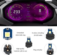 20PCS 3030-3SMD Super Bright LED Replacement Lights for Car Color: pink purple