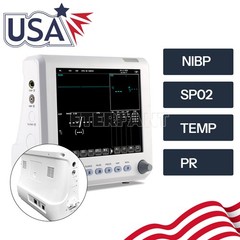 ETERFANT 8″ Patient Monitor ICU CCU Vital Sign for Hospital NIBP SPO2 PR TEMP US