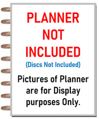 Set of 6 (Six) Month at a Glance Dashboard Inserts for use with Happy Planner-