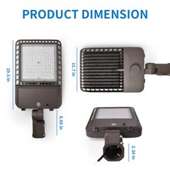 Outdoor 300W Area LED Parking Lot Light 5500K LED Shoebox Dusk to Dawn 50,000hrs