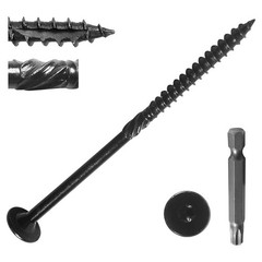 200Pcs Lag Screws #14 x 6 Inch Heavy Duty Structural Wood Screws Star Drive