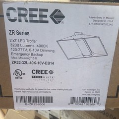CREE ZR Series 2×2 LED Troffer 3200lm 4000K 0-10V EM ZR22-32L-40K-10V-EB14