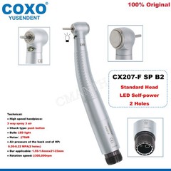 US COXO CX207-F Dental LED High Speed Handpiece Self-power Air Turbine 2/4 Holes
