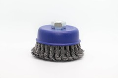 4 Inch Wheel Cup Brush (4″ Twisted/Knotted) For 5/8″-11 Angle Grinders – 6 Pcs