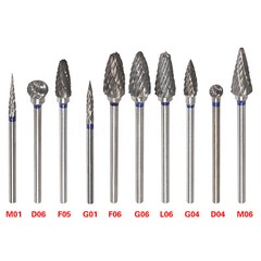 10 Pcs Dental Lab Tungsten Steel Carbide Burs Polishing Bur Drills HP 2.35mm