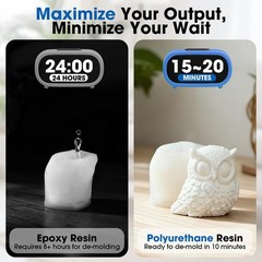 Pourpals 2-Part Polyurethane Casting Resin 60oz Fast Cure 10min Low Viscosity