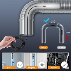 5M Handheld Industrial Endoscope 8mm Borescope Inspection Snake Camera w/8LED