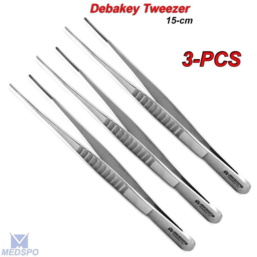 Surgical De-Bakey Forceps Atraumatic Surgical Tissue Forceps Veterinary Tweezers