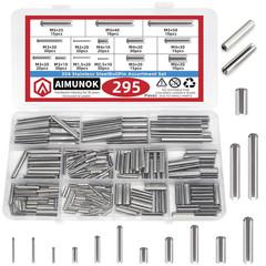 295-Piece Stainless Steel Roll Pin Assortment Kit – Spring Dowels Slotted Ten…