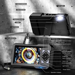 Industrial Endoscope Camera 1080P HD 4.3” Screen Borescope Inspection Camera US