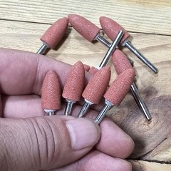 18Pcs Bullet Shape Abrasive Mounted Stone Grinding Tool 10 millimeters, Red
