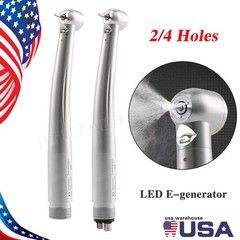 Pieza de mano LED turbina alta velocidad fibra óptica dental estilo NSK 2/4Holes