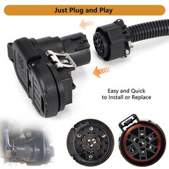 Trailer Plug Adapter 4/7 Pin Trailer Wiring Connector with Bracket & Harness