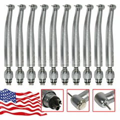 10 Dental High Speed Handpiece with 4 Holes Quick Coupler Swivel Connector