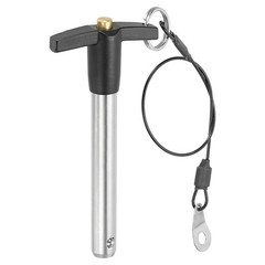T Handle Lock Pins 1/2×2.76″ (12x70mm) Push Button Quick Release Pin with Wire