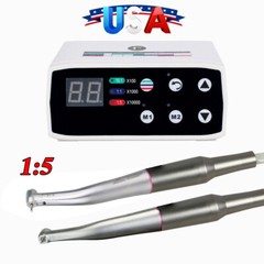 NSK Style Dental Brushless LED Electric Micro Motor/1:5 Increasing Handpiece UPS