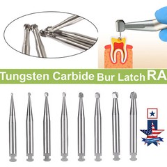 8 Types Dental Round Carbide Bur for Slow Speed Latch Type RA 1# – 8# Burs