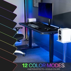 VIVO Black 60″ x 24″ RGB Desk Pad