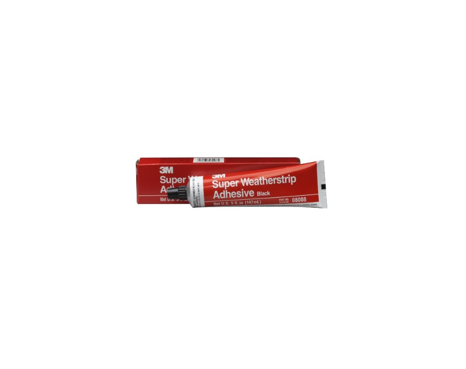 3M 08008 Super Weatherstrip Adhesive, 08008, Black, 5 oz Tube