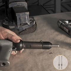 Heavy Duty 2pcs Rivet Set, Pneumatic Air Rivet Hammer Set for Shank 0.401 Ch…