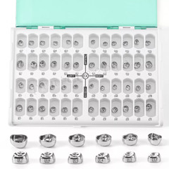 48 Sizes Dental Kids Crown Primary Molar Pediatric Crowns stainless steel Kit