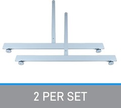White 2 Legs ( 1 Pair ) Gridwall Grid Wall Display Metal 24” x 24″