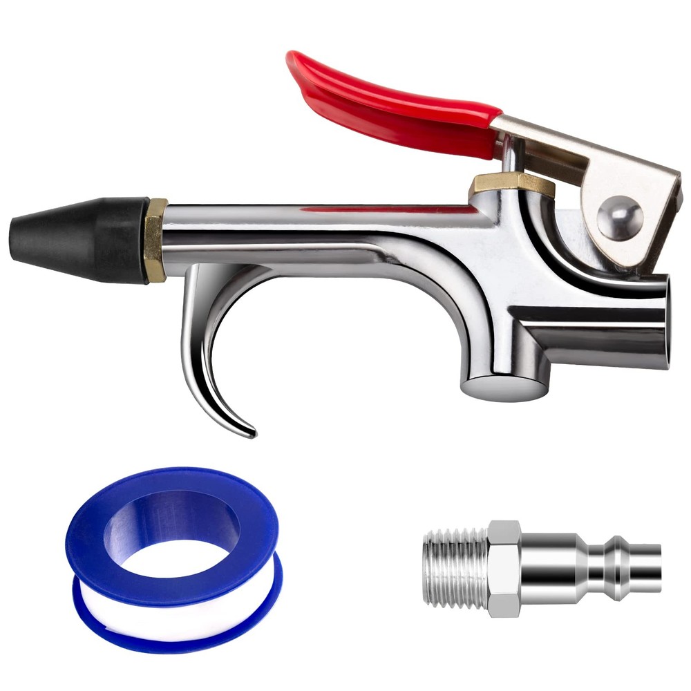 SARDVISA 2-Way Connection Air Nozzle Blow Gun, Rubber Tip 4 Pcs Kit