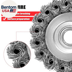 12 Pack Wire Wheel Brush for Angle Grinder, 6Pcs 4” Wheel Brushes, 6Pcs 3” Cup B