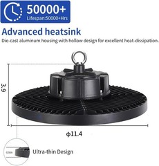 LED High Bay Light, 200W 28000lm 5000K High Bay Led Shop Light with 5′ Plug