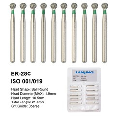Dental Burs Diamond FG Round End Taper Football Flame Long Round Pear High Speed
