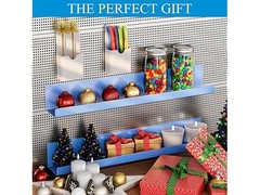 DTUQYX Magnetic Book Shelf for Whiteboard 2-Pack, Blue 17″l * 2.36″w * 2.36″h