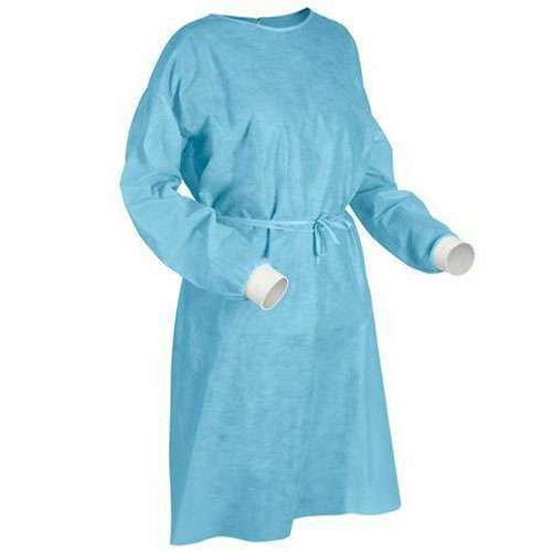 RMH3 Dental Isolation Gown, Blue, Medium, 100/Pk. Fluid Resistant, Non-Woven