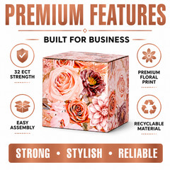 5x5x5 Boho Floral Designer Shipping Boxes 32 ECT Boutique Gift Mailers
