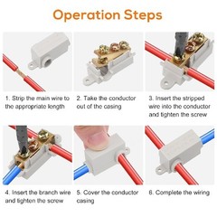 10PCS 6 AWG Gauge T Type Wire Connector Nut Kit 80A Quick Wiri Size: 6 AWG 80A