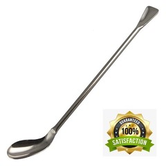 Stainless Steel Lab Spatula Spoon with Flat Ends Perfect for Sampling Stirring