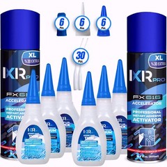 CA Glue with Activator Kit 6×1.75 oz. CA Glue (Thin Medium Thick) 16.9 oz.