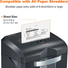 Paper Shredder Lubricant Sheets, 24-Pack (8.4 X 5.9 Inch/Piece)