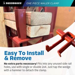 Sandbaggy One-Piece Waler Clamp – Compatible w/ Symons Forms – Concrete Brackets