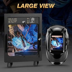1/30,000s Auto Darkening Welding Helmet 4 Arc Sensors 3/5-9/9-13 Shade 4″x4″ Scr