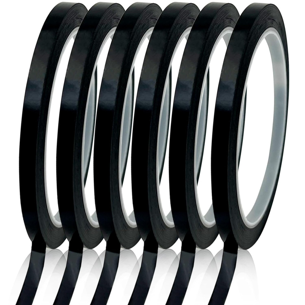 6 Rolls 1/4″” Vinyl Pinstripe Tape – Thin Dry Erase Board & Chart Tape for Grid