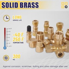Air Brake Line Brass Fittings Kit