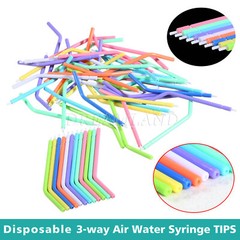 Dental 3-Way Air Water Spray Triple Syringe plastic Nozzles/Tips/Tubes