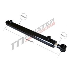 Hydraulic Cylinder Welded Double Acting 2″ Bore 12″ Stroke Tang 2×12 WTG NEW