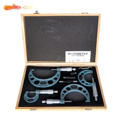 Premium Outside Micrometer Set 0-4″/0.0001″ Machinist Tool Precision Carbide Tip