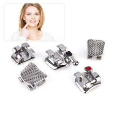 10X Dental Orthodontic Mini Roth Slot.022 Hooks 3 Bracket Metal Brace 20Pc/Pack