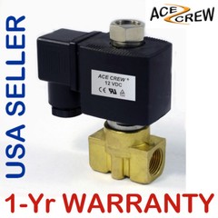 3/8 inch NORMALLY OPEN 12V DC VDC Brass Solenoid Valve NPT ONE-YEAR WARRANTY