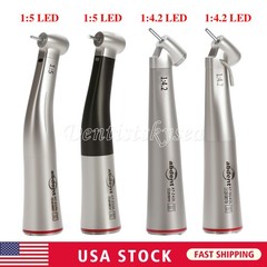 Dental 1:1 1:5 1:4.2 LED Fiber Optic Contra Angle Increasing Handpiece NSK Style