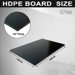 High-Density Polyethylene (HDPE) Plastic Sheet 1/2″ Thick 12″ x 16″